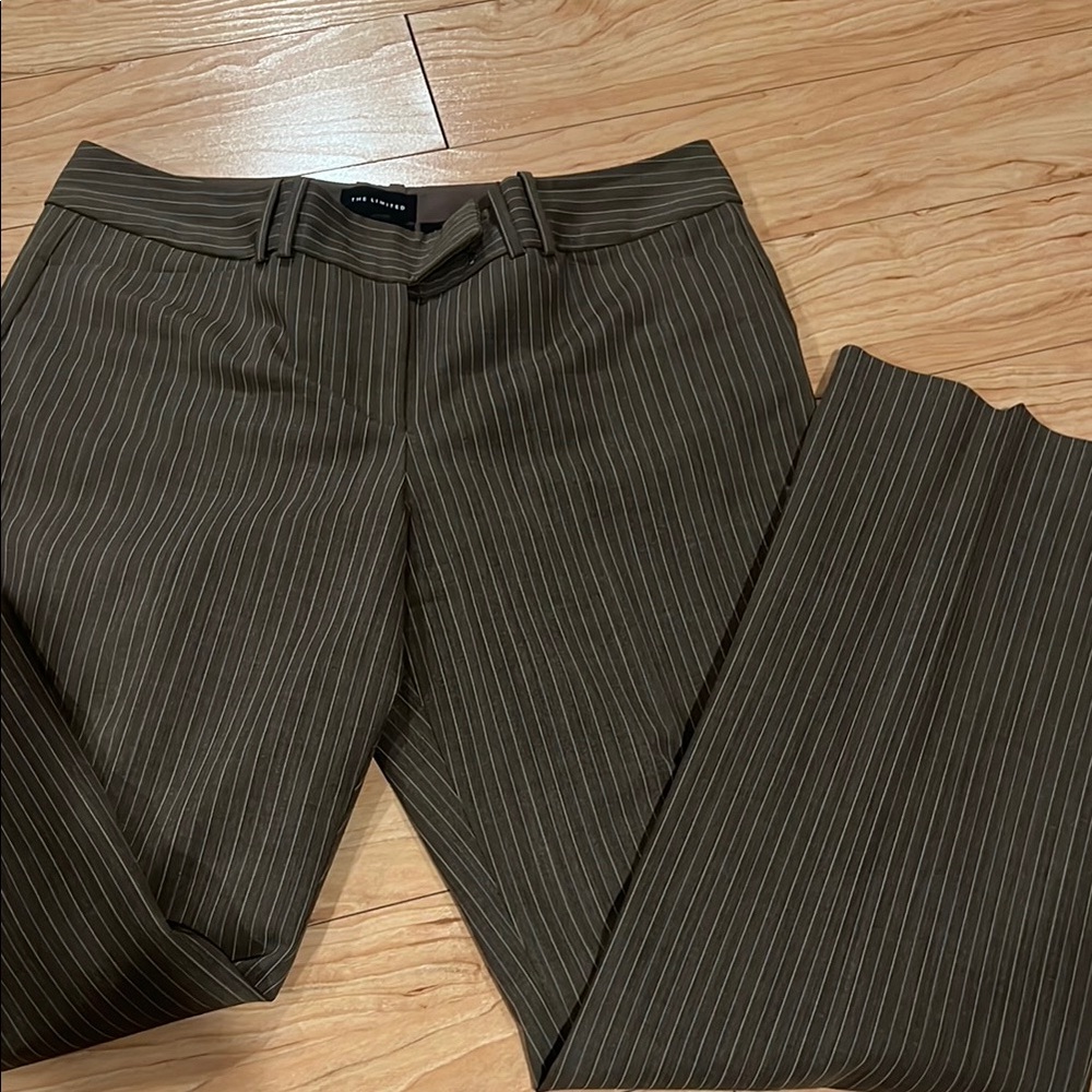The Limited Brown Pinstripe Trousers